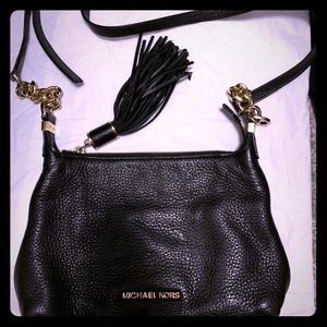 Michael Kors Black Leather Cross Body Bag